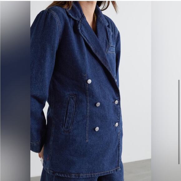 GANNI x Levi’s Double-Breasted Oversized Denim Jacket - Size S - Picture 2 of 11